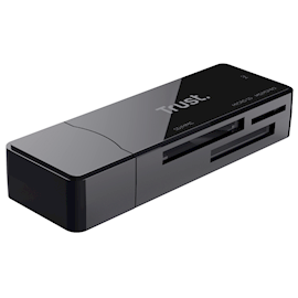 ბარათის წამკითხველი Trust Nanga USB-A to M2 / SD Card Reader, Black